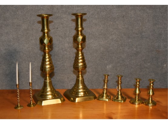 Brass Candlestick Lot