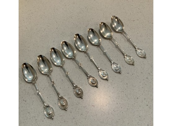 Set Of 8 Sterling Spoons