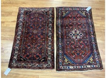 Two Multi Colored Oriental Scatter Rugs
