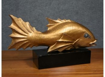 Carved Wood Fish Ornament