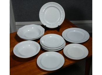 Ten Assorted Ironstone Soups And Plates