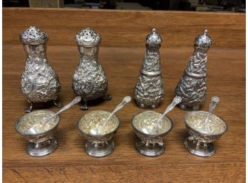 Sterling Salt And Pepper Shakers And Salts