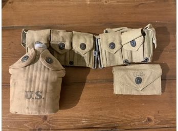 US Ammo Belt And Canteen
