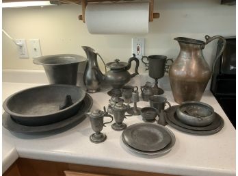 23 Pieces Of Pewter