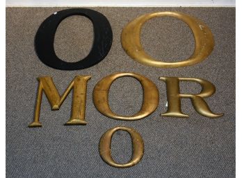 Gilt Wood And Metal Letters