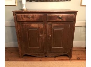 18th C. American Country Server In Old Paint