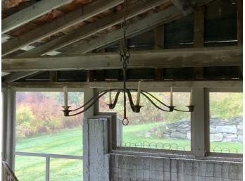 Vintage Iron Candle Chandelier