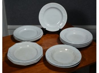 Thirteen Assorted Ironstone Plates And Soups