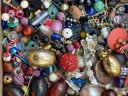 Large Beads Lot, Antique To Newer, Glass, Metal, Findings, Snowhill Auctions, 120 Lots, Closes 2/8 At 8:15