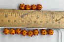 Vintage Italian Lampwork Beads, Polka Dot Orange Glass Beads, Beads Lot, Snowhill Auctions, 120 Lots, Closes 2