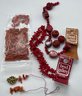 NOS, Vintage Coral, Chinese Cinnabar Beads Lot, Snowhill Auctions, 120 Lots, Closes 2/8 At 8:15