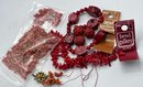 NOS, Vintage Coral, Chinese Cinnabar Beads Lot, Snowhill Auctions, 120 Lots, Closes 2/8 At 8:15