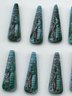 10 Old Czech Glass Greek Revival Pharoah Beads, Beads Lot, Snowhill Auctions, 120 Lots, Closes 2/8 At 8:15