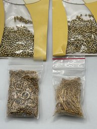 Vintage Gold Tone Metal Findings Lot, Snowhill Auctions, 120 Lots, Closes 2/8 At 8:15