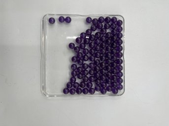 Amethyst Round Beads, Great Color, Snowhill Auctions, 120 Lots, Closes 2/8 At 8:15 PM ET