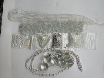 Vintage Clear Lead Crystal Beads, Crystals, Snowhill Auctions, 120 Lots, Closes 2/8 At 8:15 PM ET