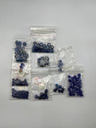 Vintage Blue Glass Beads, Blue Lapis, Lampwork, Glass, Snowhill Auctions, 120 Lots, Closes 2/8 At 8:15 PM ET