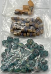 Vintage African Trade Beads, 3 Kinds, Nice Colors,  Snowhill Auctions, Closes 2/8 At 8:15pm ET