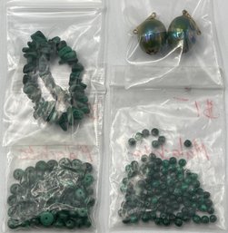 Nice Lot Of Vintage Beads, Pair Of Drop Earring Bead W Finding,  Snowhill Auctions, Closes 2/8 At 8:15pm ET