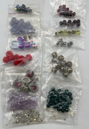 Vintage Glass Bead Lot, Red, Purple, Great Variety,  Snowhill Auctions, Closes 2/8 At 8:15pm ET