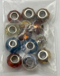 Glass Beads With Metal Insert For Cable Bracelets,  Snowhill Auctions, Closes 2/8 At 8:15pm ET