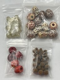 Vintage Mixed Lot Of Beads, Early Plastic, Faux Coral, Stamped Plastic Beads,  Snowhill Auctions, Closes 2/8