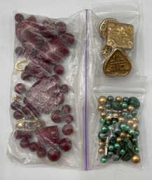 Mixed Lot Vintage Beads, Metal Button Covers, Necklace Parts,  Snowhill Auctions, Closes 2/8 At 8:15pm ET