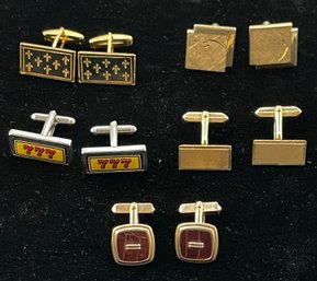 5 Sets Of Cuff Links, All In Great Shape, Nice Variety