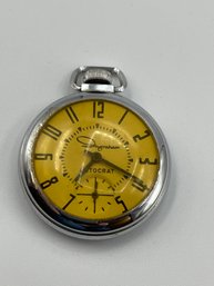Vintage Ingraham Autocrat Pocket Watch, Works, Good Shape, Free Ship, 120 Lots, Fobs, Old Stuff, Snowhill