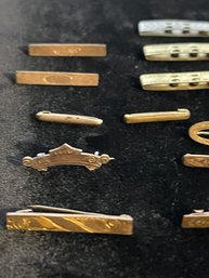 Antique Lingerie Clips, Small Pins, Gold Tone Etched, Silver Tone, A Few Sets, Nice Variety, Free Shipping