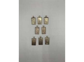 NOS Antiqued Gold Rectangular Pendants For Crafting, Art, Jewelry, Ornaments, Etc