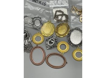 Vintage New Old Stock - Metal Jewelry Findings, Pendants