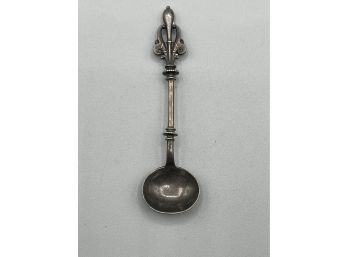 Vintage Sterling Silver Mustard Spoon - Nice Design - Marked - 10.6g