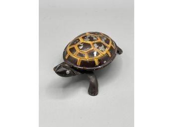Vintage Tin Toy, Wind-up Turtle - Very Cute - Missing Paint