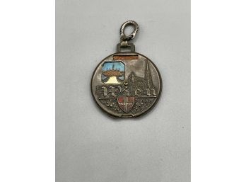 Vintage Keychain Souvenir From Weir, Germany - Articulated Dial