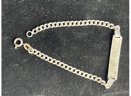 Vintage Sterling Silver ID Bracelet - Sweetheart Bracelet - No Monogram - Italy 800