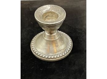Sterling Silver Weighted Candle Stick Holder  3 Inches Tall, 91 Grams