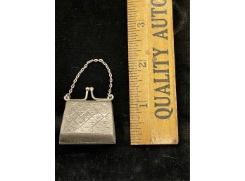 Vintage Sterling Silver Purse, Pocketbook, Handbag Pendant Pill Holder/secret Stash