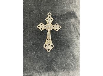 Old Vintage Sterling Silver Cross, Probably From Rosary - Beautiful Detail, Marked