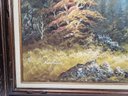 Original Signed Framed Antique Adolf Kaufmann Oil Painting Landscape 57'x33'