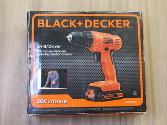 BLACK  DECKER Cordless Drill Driver With Battery 20v Lithium