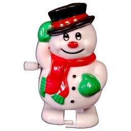 Vintage Wind Up Walking Snowman Toy #3