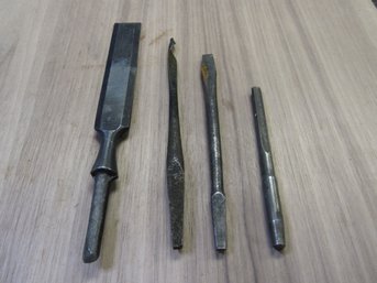 Lot Of 4 Vintage Tools Without Handles