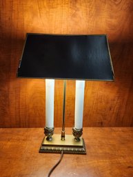 Antique French Bronze Bouillote Table Candle Lamp 13'x16'7'