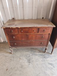 3'9'x3'6'x1'10' Rolling Hawthorne Sideboard Cabinet Drawers Table Dresser