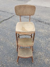 Vintage Step Stool Chair 3 Steps 2'11'x1'11'x1'4'
