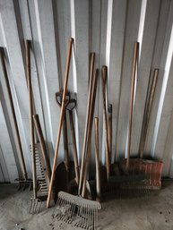 Lot Of 14 Vintage Antique Large Yard Gardening Hand Tools