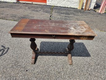 Expanding Console Table Vintage Antique Wood Wooden 4'x2'6'x2'8'