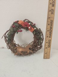 Decorative Wreath Copper Horse Cranberries