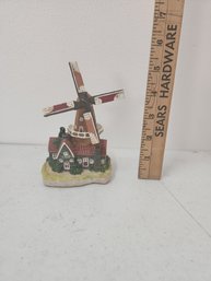 Windmill Miniature Painted From Holland Spins Tchotchke
